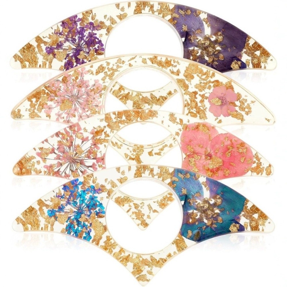 Dried Flower Bookmark - ที่คั่นหนังสือเรซิ่นดอกไม้แห้ง 4 ชิ้น ของขวัญ สวยงาม โปร่งใส