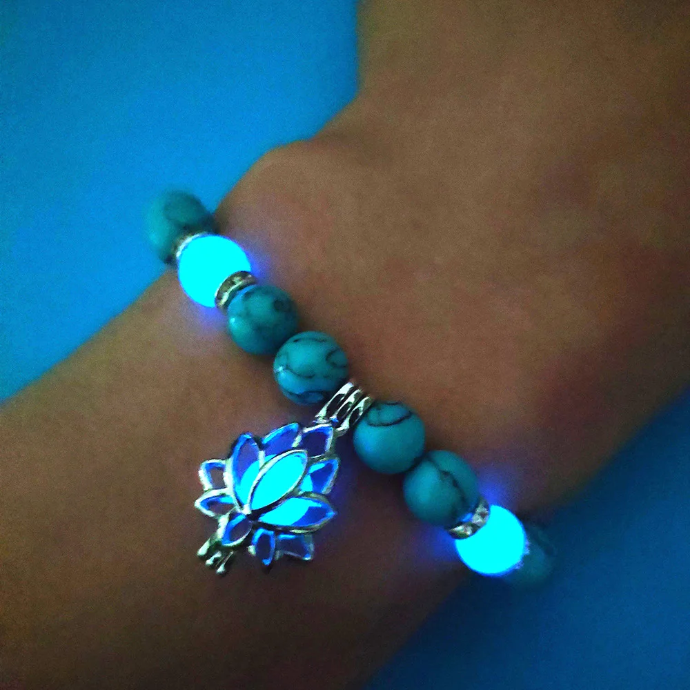 Coordinates Bracelet - สร้อยข้อมือหินธรรมชาติโยคะ Healing Luminous GLOW In The